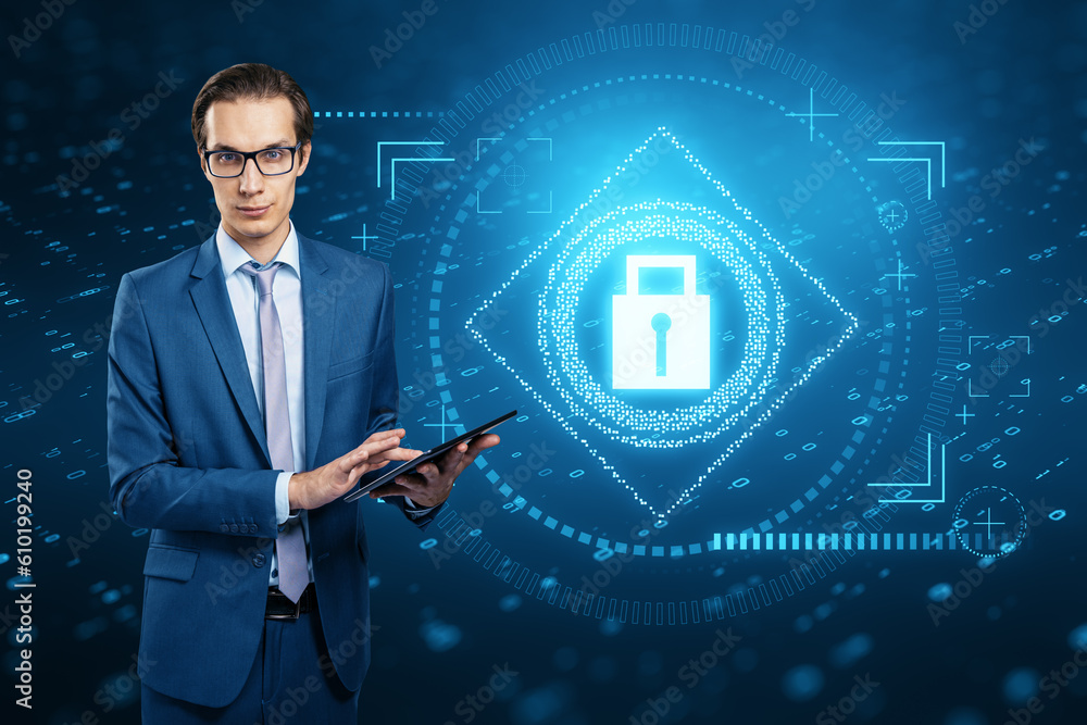 Poster business computer network security concept