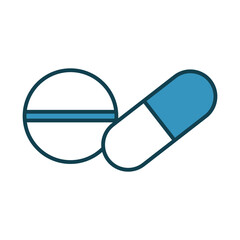 Capsule pills icon, medicine icon vector on trendy design