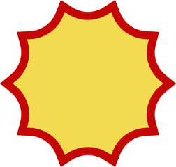 ギザギザのポップな爆弾吹き出しイラスト