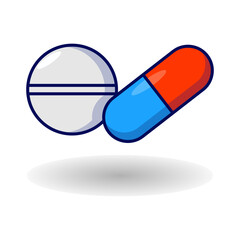 Capsule , pills free icon vector on trendy design