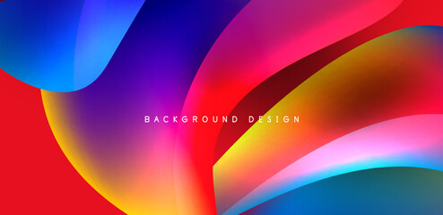 Beautiful liquid shapes with fluid colors abstract background