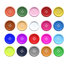 colorful multicolor buttons, garments accessories concept, design for shirts, T-shirts, etc.