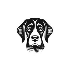 Dog vector logo design, simple, transparent background, icon