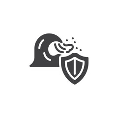 Flood insurance vector icon
