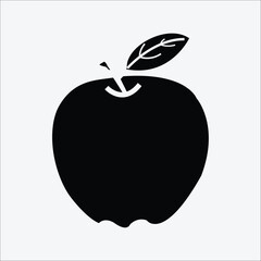 Apple solid art vector image