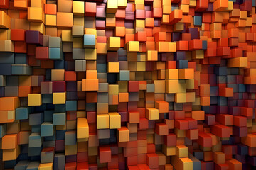 abstract colourful 3d background with cubes