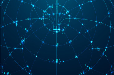 Obraz premium Abstract global technology background.