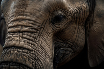 the eyes of a beautiful elephant, generative AI