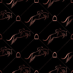 Horse seamless vector pattern