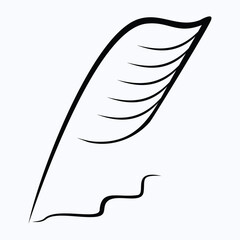 The feather pen icon is frequently used in various contexts, including educational websites, writing applications, bookstores, and publishing platforms. eps 10