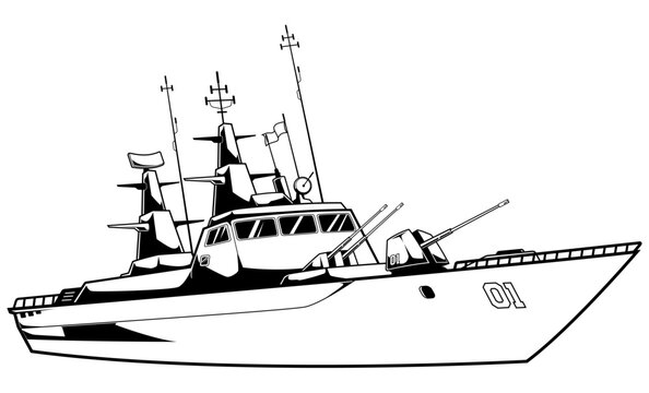 recommend clip art: Battleship Line Art