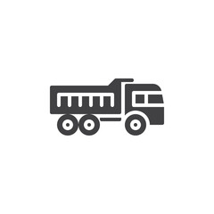 Dump truck vector icon