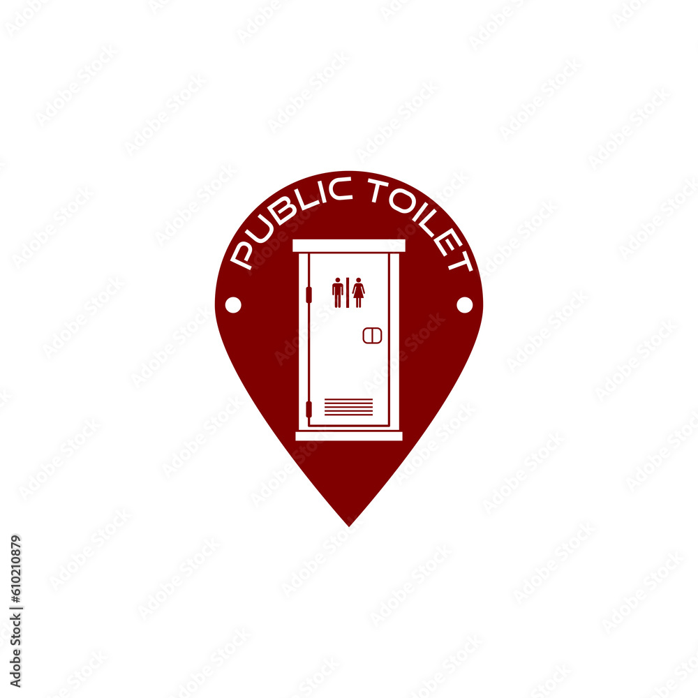 Poster wc symbol icon isolated on transparent background
