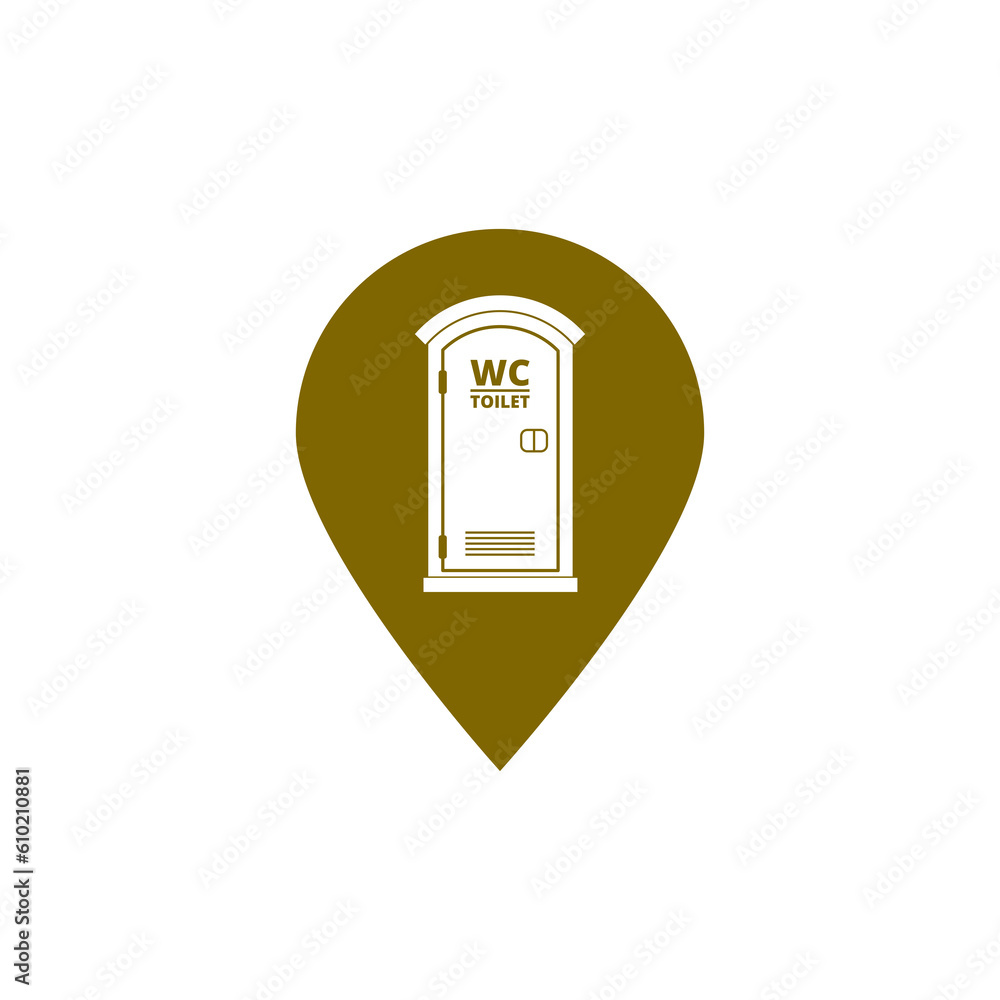 Poster wc symbol icon isolated on transparent background