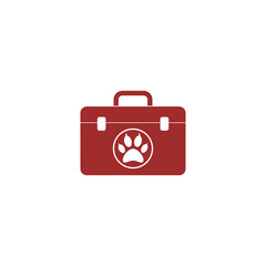 Pet clinic emblem. Veterinary icon isolated on transparent background