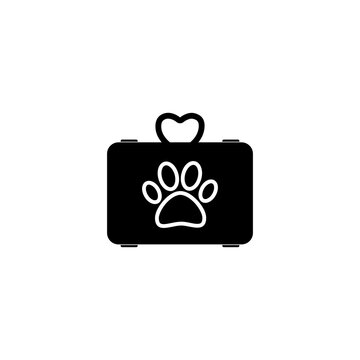Pet clinic emblem. Veterinary icon isolated on transparent background