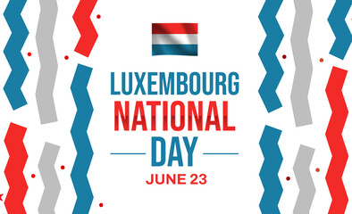 Obraz premium Luxembourg National Day wallpaper with waving flag and colorful design. Modern Luxembourg background