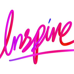  Inspire Inspiring calligraphic typographic digital 3d brush art work