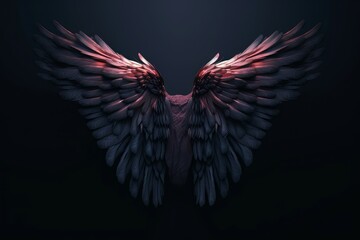 Obraz premium Dark wings background. Generate Ai