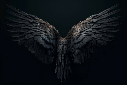 Dark wings. Generate Ai