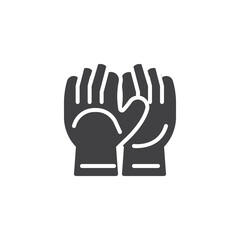 Construction gloves vector icon