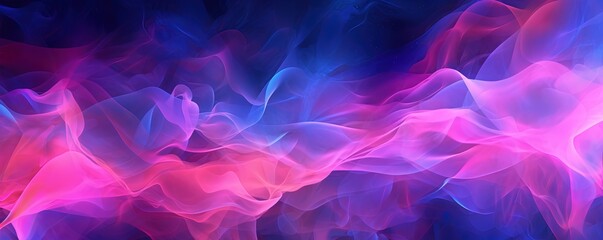 Obraz premium abstract futuristic background with gold PINK blue glowing neon moving high speed wave lines and bokeh lights. Data transfer concept Fantastic wallpaper, Ai Generative