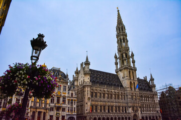 Fototapeta na wymiar Brussels City Hall in the Grand-Place - Belgium
