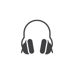 Protective earmuffs vector icon