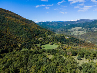 Fototapeta na wymiar Autumn landscape in La Garrotxa, Girona, Spain.