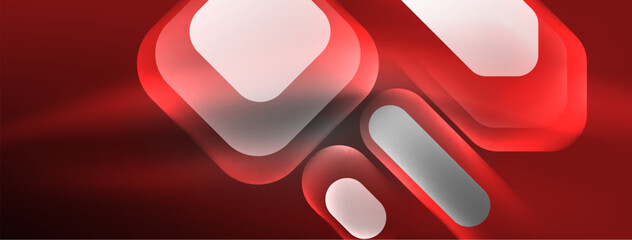 Glowing neon geometric elements abstract background. Neon light or laser show, electric impulse, power lines, techno quantum energy impulse, magic glowing dynamic lines