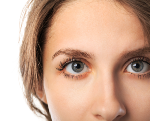 Beauty portrait of female face with natural clean skin