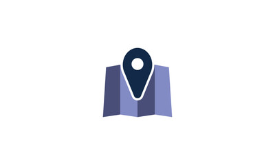 tracking map icon, location pin, logotype web website app button vector illustration