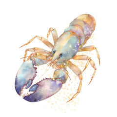 Watercolor Pastel Jewelry Ocean Clipart Element Printable Commercial use