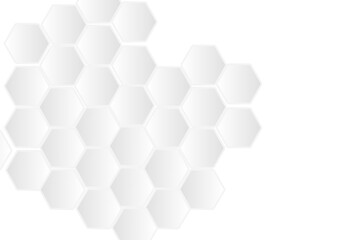 Abstract hexagon background. Abstract white and grey seamless hexagon pattern background. Abstract hexagonal concept technology background. Vector Illustration