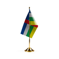 Small national flag of the Central African Republic on a white background