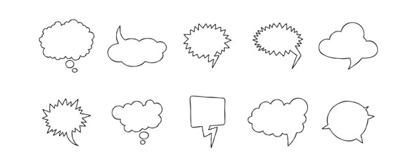 Hand Drawn Bubble Chat Doodle Vector Format. Our icons are perfect to your presentations, social media posts, infographics, websites, and more.