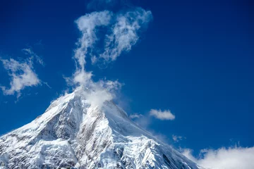 Photo sur Aluminium brossé Manaslu Himalaya scenic mountain landscape against the blue sky. Manaslu mountain
