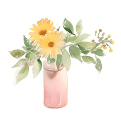 Fototapeta premium Watercolor Spring Picnic Clipart Element Printable Commercial use