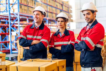 Engineer team cargo shipping order detail on tablet export and import, goods, factory, warehouse, international trade, transportation, cargo ship, logistic, distribution at logistics center.industry - obrazy, fototapety, plakaty
