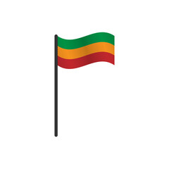Reggae Flag Element Vector
