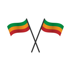 Reggae Flag Element Vector