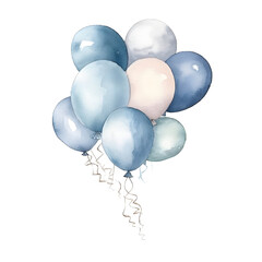 Watercolor Teddy Bear Boy Blue Color Clipart Element Printable Commercial Use