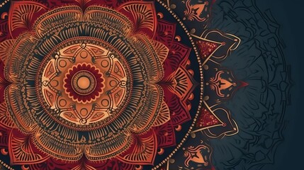background with a mandala design art, copy space