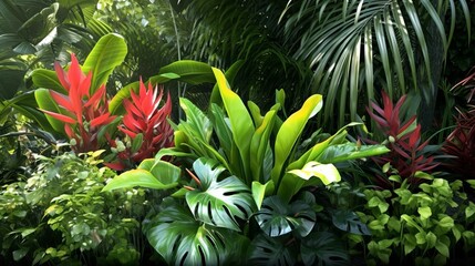 exotic tropical foliage background