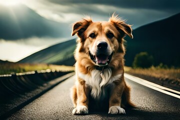 Golden retriever dog, Generative AI