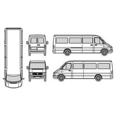 outline of van, minibus part 263