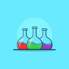 Laboratory equipment illustration sience glass