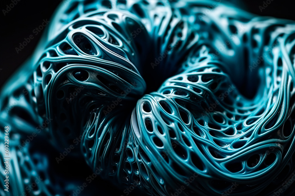 Poster abstract folded shape effect. generative ai