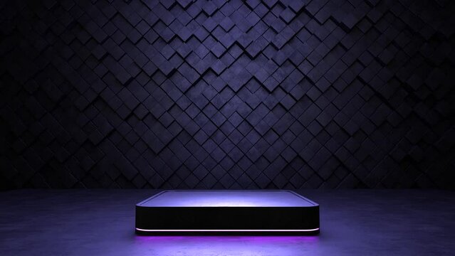 Podium display, Futuristic pedestal for product presentation, Empty mock-up podium