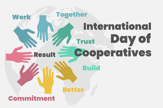 Illustration vector graphic of international day of cooperatives. Good for poster